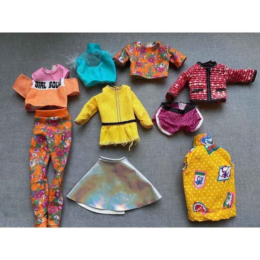 Barbie Doll Clothes Lot Of 9 Miscellaneous Unbranded Girl Squa